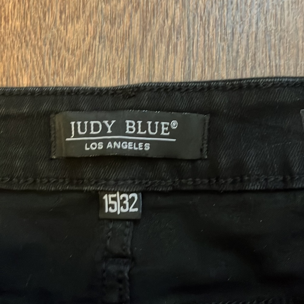Judy Blue Lola Mid Rise Tapered Straight size 32 black - Picture 8 of 13